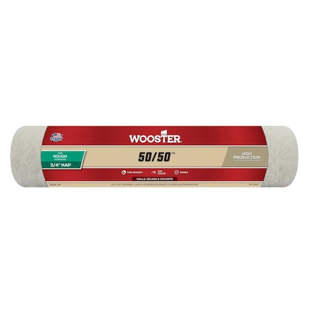 Wooster 14" Paint Roller Cover, 3/4" Nap, Knit Lambswool/Polyester R296-14